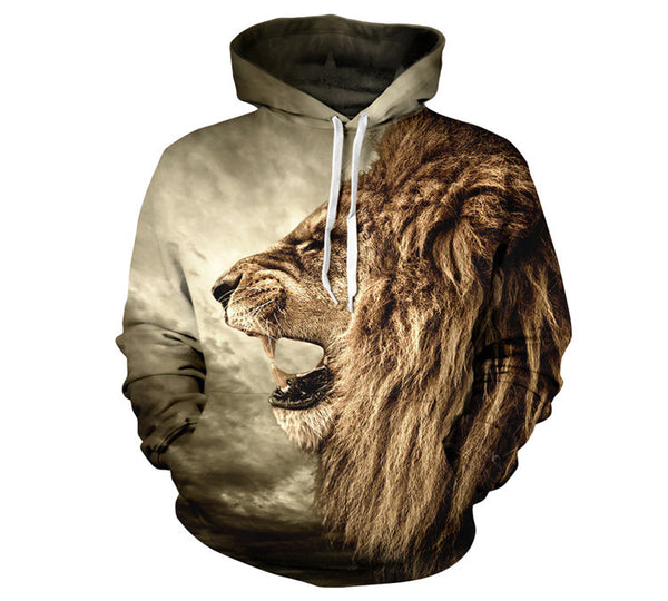 Unisex 3D Lion Sweatshirt Casual streetwear