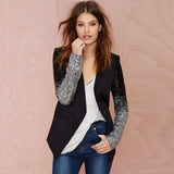 Black / Silver Sequins Jackets - Offy'z6