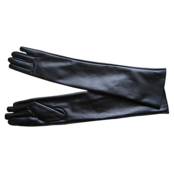 Women's Faux Leather Elbow Gloves
