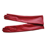 Women's Faux Leather Elbow Gloves - Offy'z6