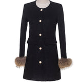 Fur Sleeve Wool Coats - Offy'z6