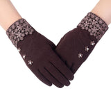 Lace Decoration Screen Winter Warm Gloves - Offy'z6