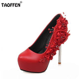 Round toe beauty - flower Styled heel shoes - Offy'z6