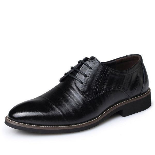 Genuine Leather Brogues Shoes Lace-Up Oxfordz