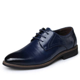Genuine Leather Brogues Shoes Lace-Up Oxfordz - Offy'z6