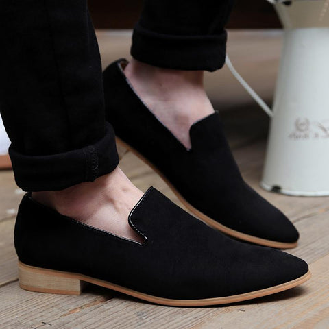 Vintage Leather Men's Flats Casual Loafers