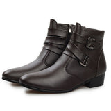 Women's  Pointed Toe Leather Suede  Boots - Offy'z6