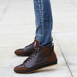 Men's Leather Warm Cotton Ankle Boots - Offy'z6