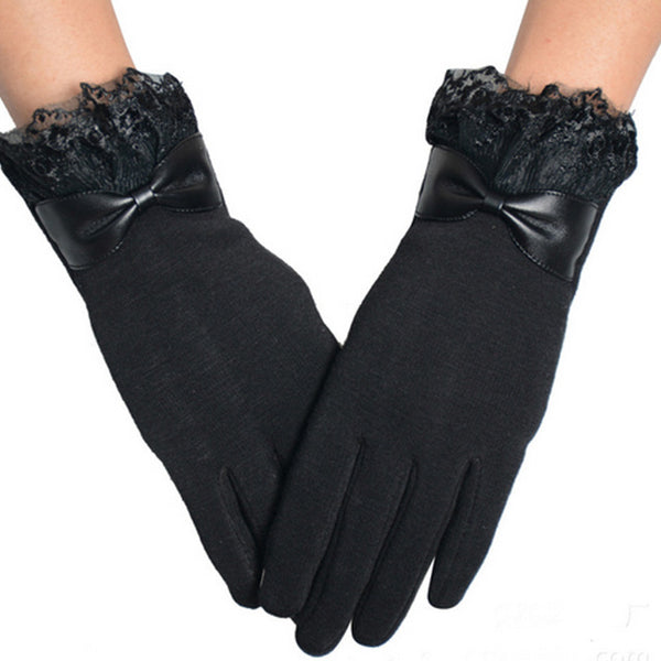 Winter Women'z laced bow Gloves