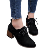 Woman's Lace-up High Heels - Offy'z6