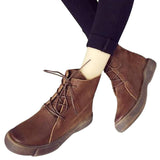 Oxford Button Round Toe Ankle Boots - Offy'z6