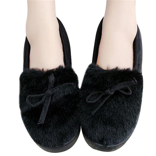 Round Toe Faux Fur Winter Shoes - Women'z