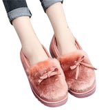 Round Toe Faux Fur Winter Shoes - Women'z - Offy'z6