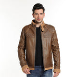 Windproof Thick Men's Leather Jacket - Offy'z6