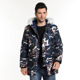 Camouflage Big Collar Long Coat Jacket - Offy'z6