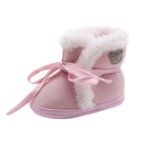 Toddler Newborn Baby winter shoes Bear Print Soft Sole Boots Prewalker Warm Shoes baby boots drop ship - Offy'z6