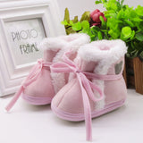 Toddler Newborn Baby winter shoes Bear Print Soft Sole Boots Prewalker Warm Shoes baby boots drop ship - Offy'z6