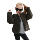 Kid's Faux Cashmere Coat Jacket - Offy'z6
