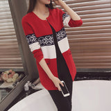 Patchwork Knitted Women's Sweater - Offy'z6