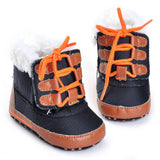 Winter Warm Toddler Baby Boy Girl Tie shoelaces Boots Soft Sole Boots Prewalker Warm Shoes Plus cashmere Non-slip shoes boots - Offy'z6