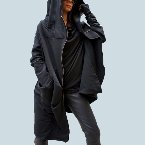S-5XL ZANZEA Women Fashion Casual Irregular Zipper Pockets Hooded Coat Outwear Jacket Hoodie Sweats Sweatshirt Plus Size