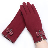 Flower Bow- tie Winter Gloves Women'z - Offy'z6