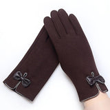 Flower Bow- tie Winter Gloves Women'z - Offy'z6