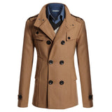 Slim Fit Overcoat Wool Blend Jacket - Offy'z6