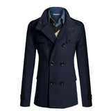 Slim Fit Overcoat Wool Blend Jacket - Offy'z6