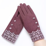 Flower  Fashion Winter  Gloves Women'z - Offy'z6