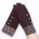 Flower  Fashion Winter  Gloves Women'z - Offy'z6