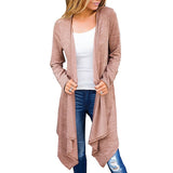 Women Fashion Long Sleeve Solid Open Front 2017 Autumn Jacket Casual Loose Elegant Coat OL Business Outwear Newest Ladies Tops - Offy'z6