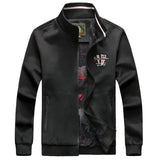 Embroidery Outerwear Stand Collar Men'z - Offy'z6