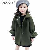 UOIPAE Kids Jacket Winter 2017 Casual Plus Thick Plus Coat For Girls Long Sleeve Solid Simple Children Clothing 4101M - Offy'z6