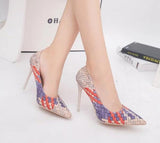 Plaid pointed toe Heels - Offy'z6