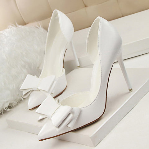 Side hollow pointed shallow mouth Heels